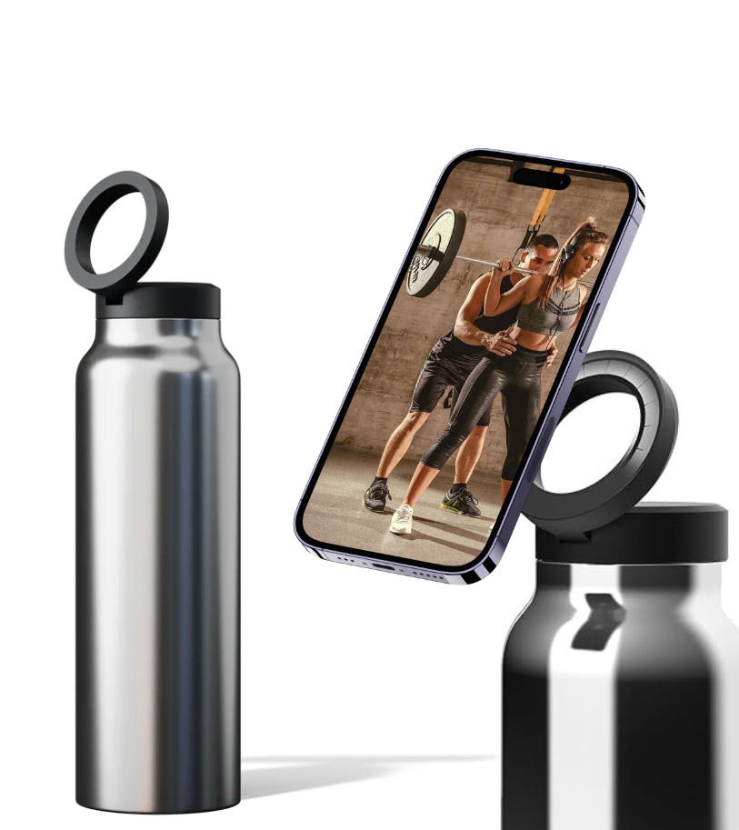 Water Bottle with Magnetic Tripod