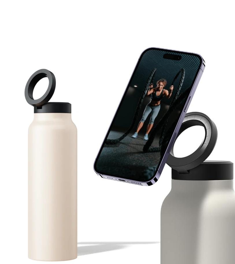 Water Bottle with Magnetic Tripod