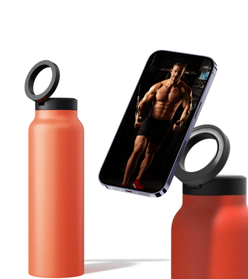 Water Bottle with Magnetic Tripod