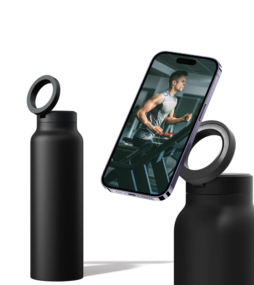 Water Bottle with Magnetic Tripod